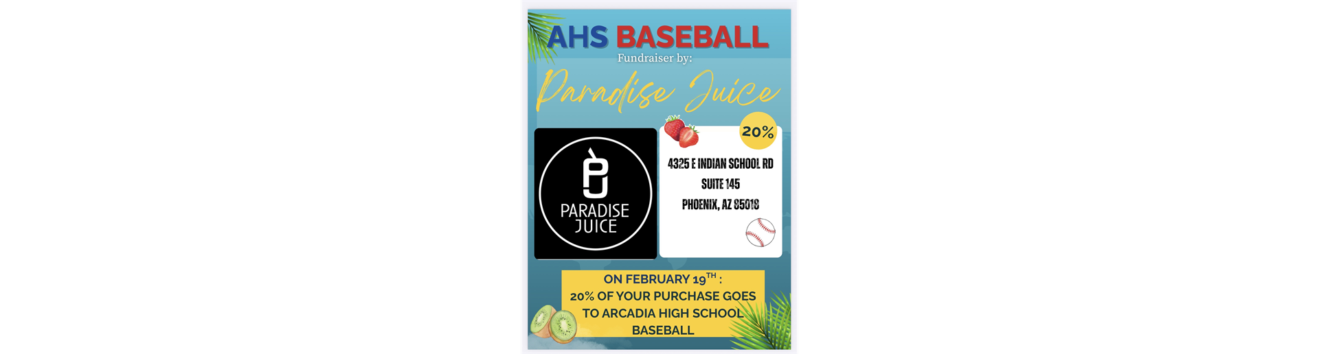 Paradise Juice February 19-ALL DAY!